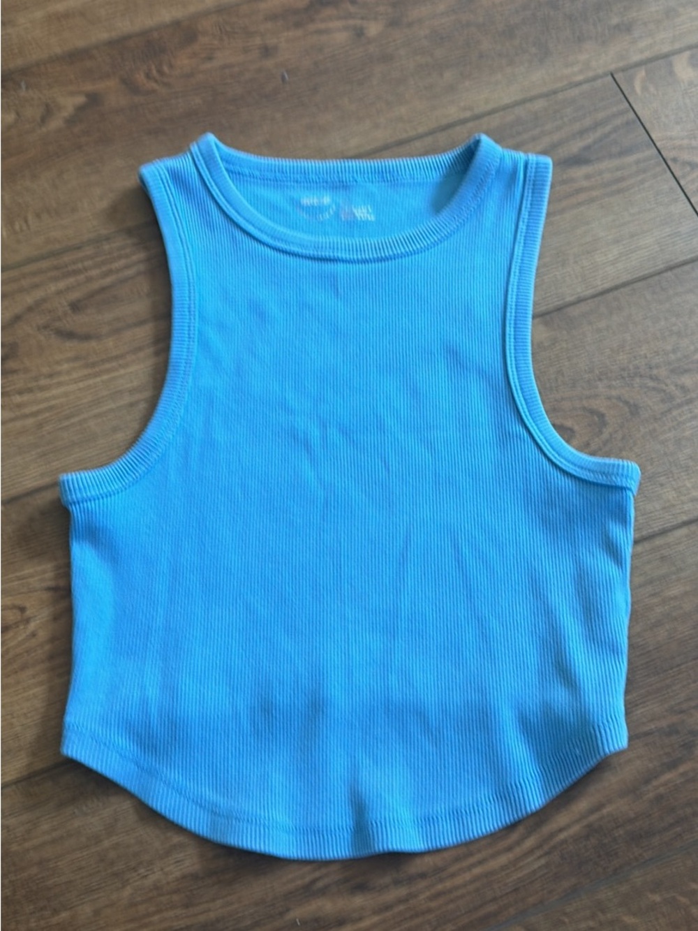 aerie Bright Blue Ribbed Tank Top